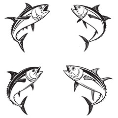 Tuna seafood. Tuna fish vector illustration.