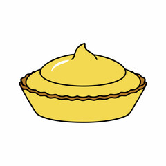 vector illustration of lemon cake