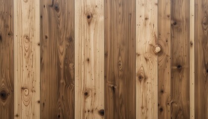 Fototapeta premium Elegant Hickory Wood Texture Rich Brown and Cream Tones, Vertical Grain Design