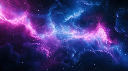 Obraz premium Ethereal cosmic expanse of celestial clouds luminous nebula showcasing vibrant cosmic gas galaxy adventure