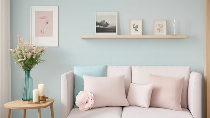 modern living room with sofa