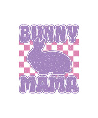 Bunny Mama. Easter Day T-shirt Design, Easter Day Egg, Easter Day 2025, Holiday, Illustration, Logotype, Graphic, Easter Eggs T-shirt, Easter Vector Lettering Design. Easter Day Themed Project.