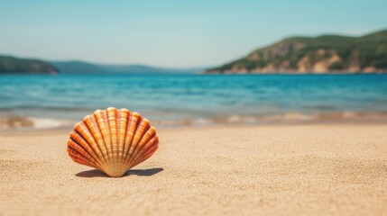 Obraz premium Intricate glass structure inside a broken seashell on beach