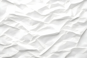 Fototapeta premium High-resolution image of crumpled white paper texture, perfect for backgrounds, design projects, and creative presentations.