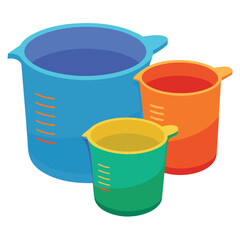 plastic cups isolated on white