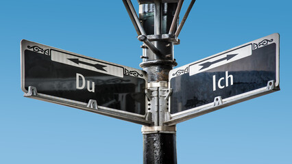 Signposts the direct way to ME versus YOU