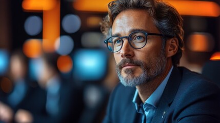 A logistics professional intently observes inventory data on screens while coordinating fulfillment activities in a warehouse setting. The atmosphere is focused and efficient.