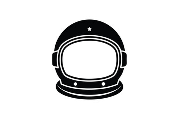 Fototapeta premium Silhouette art illustration of astronaut helmet.eps