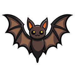 Obraz premium Adorable Cartoon Bat Vector Design
