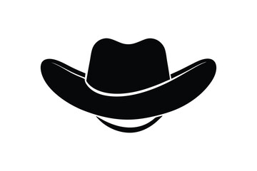 Silhouette art illustration of Cowboy hat.eps