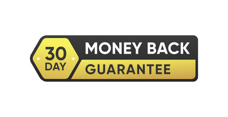 30 day money back guarantee Banner Label design	