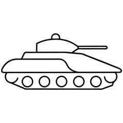 Tank Line Art Drawing