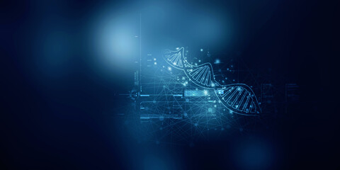 2d illustration of dna structure, abstract background