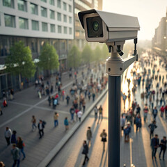 video camera on a building