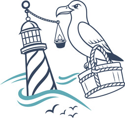 Strong Bird of Prey Logo Vector