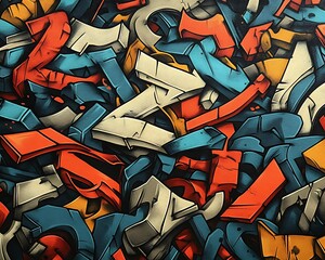 Vibrant Graffiti Art Explosion.