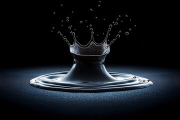 Liquid Crown Splash for Dark Background.