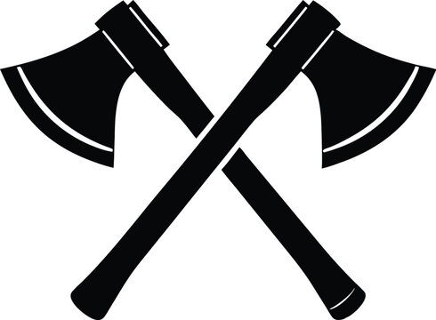 crossed black axes clip art preview