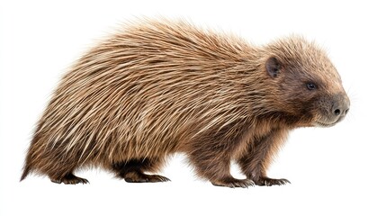 Obraz premium Porcupine Isolated on White Background