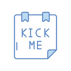 Kick Me Vector icon