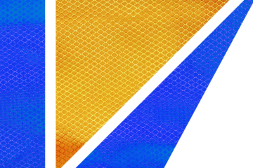 Blue and Yellow Fabric Triangular Pattern Texture