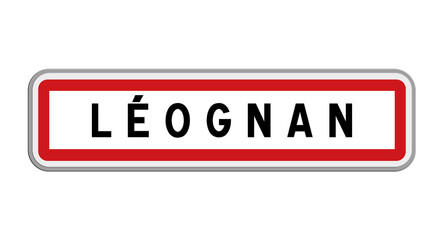 Panneau de Léognan, Gironde, Nouvelle-Aquitaine