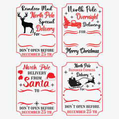  Christmas Santa Sack SVG