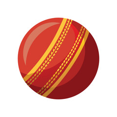 A vector illustration of Sports cricket ball isolated on white background
