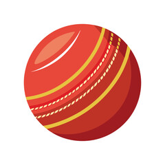 A vector illustration of Sports cricket ball isolated on white background
