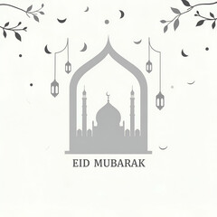 Celebrate Eid Mubarak with Joyful Vibes and Colorful Islamic Festivities in This Beautiful Graphic
