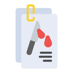 Colorful Flat Blood Forensic Sample Icon