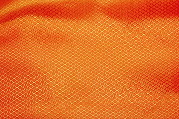 Wrinkled Orange Fabric with Natural Soft Texture
