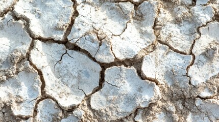Obraz premium Cracked, dried earth texture background, illustrating the effects of climate change and global warming on barren landscapes.