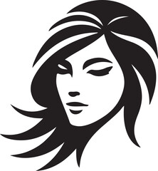 Woman silhouette with flower 