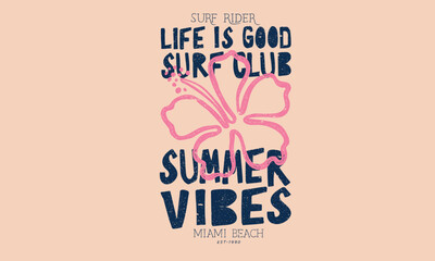 Summer vibes artwork. Hibiscus flower modern abstract art.