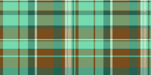 Vibrant teal, brown, and beige plaid pattern.  Perfect for textile designs, website backgrounds, or fashion projects.