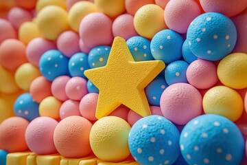 Obraz premium A playful background featuring elements that reflect fun and joy for children.