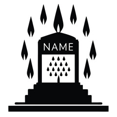 raindrops falling on a name etched in a war memori