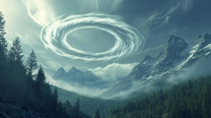 Generic Ridge Where Scene Serene Form Clouds Upward