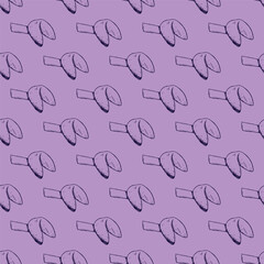 Seamless pattern with fortune cookies for decorative print, wrapping paper, greeting cards, wallpaper and fabric