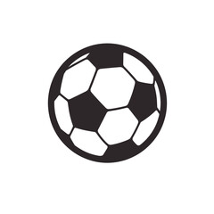 Obraz premium Soccer ball icon in black and white design 