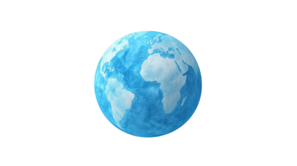 Blue earth globe on grid background, representing global network and data connection