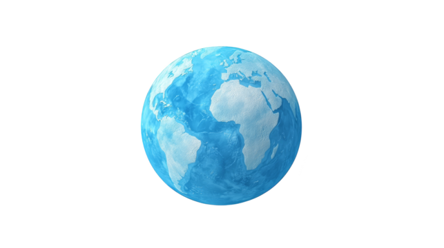 Blue earth globe on grid background, representing global network and data connection