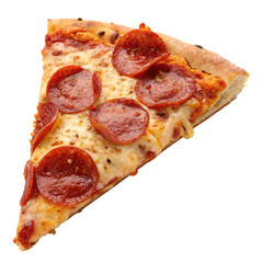 Pepperoni pizza slice isolated on white background png