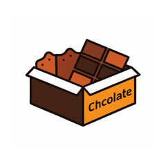 box chocolate ice cream with the inscription