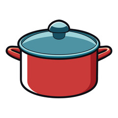 pot with lid vector illustration