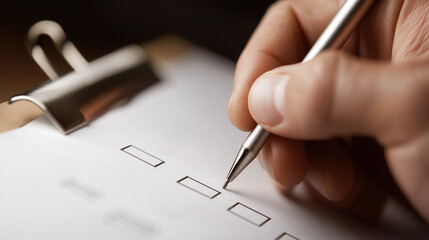 Completed Task Checklist in a Close-Up View