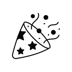 Confetti Cap Vector icon