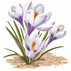 Fototapeta premium crocus in the snow
