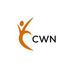 Obraz premium CWN creative minimalist letter logo.